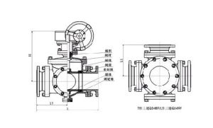 固定式三通球閥結構圖