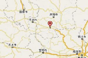 高平鎮在甘肅省內位置