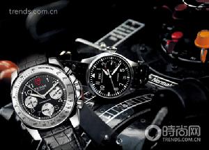 （左）帝舵運動計時錶；（右）萬國表大型飛行員腕錶，46.2毫米的大錶盤