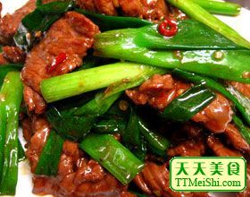 野蔥炒牛肉
