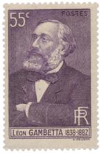 紀念萊昂&middot;甘必大的郵票