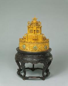 清金累絲嵌松石壇城