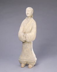 西漢陶女立俑 西漢陶女立俑