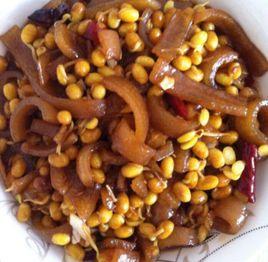 黃豆芽炒肉皮 黃豆芽炒肉皮