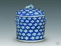 青花冰梅圖蓋罐 青花冰梅圖蓋罐