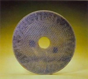 玉獸面蒲紋璧 玉獸面蒲紋璧