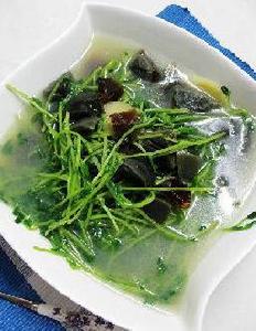 上湯皮蛋豆苗 上湯皮蛋豆苗