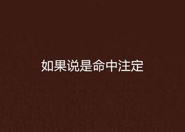 如果說是命中注定