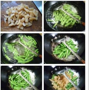 蘿蔔乾炒梅豆 蘿蔔乾炒梅豆