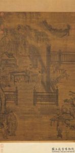 元人畫春堂琴韻軸 元人畫春堂琴韻軸