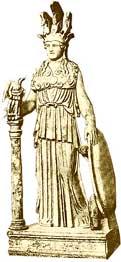 帕提農神廟的雅典娜神像