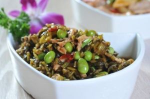 雪裡紅肉末炒毛豆 雪裡紅肉末炒毛豆