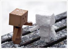 用雪捏一個自己