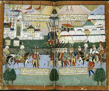 正在提比里西閱兵的奧斯曼軍隊