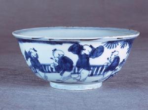 明代青花嬰戲碗 明代青花嬰戲碗