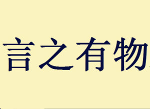 言之有物