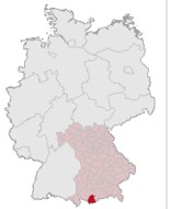 加爾米施-帕騰基興縣在巴伐利亞州位置