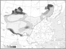1961—2005年草原牧區年雪災過程次數