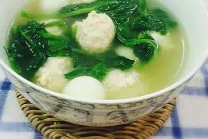 豆苗煮雞肉丸 豆苗煮雞肉丸