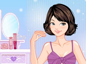 梳妝檯前的她 梳妝檯前的她