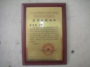 中國當代實力派書畫家奧運國際交流站證書