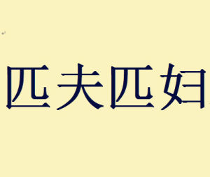 匹夫匹婦 匹夫匹婦