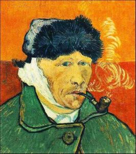 《包紮著耳朵的自畫像》 《包紮著耳朵的自畫像》