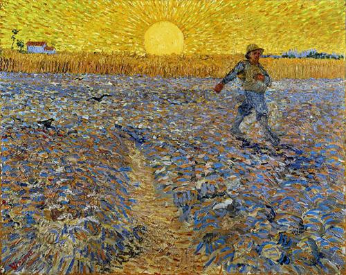 夕陽下的播種者