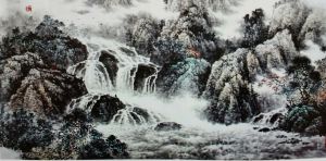 董元明山水作品