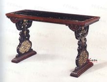 清紫檀黑金漆平頭案 清紫檀黑金漆平頭案