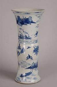 青花秋江垂釣紋觚 青花秋江垂釣紋觚