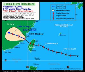 颱風泰利路徑圖