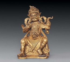 鎏金銅天王像 鎏金銅天王像