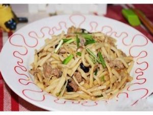 豆豉肉絲炒杏鮑菇