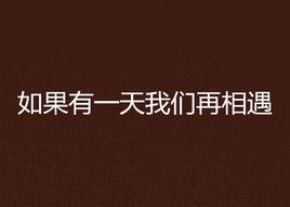 如果有一天我們再相遇 如果有一天我們再相遇