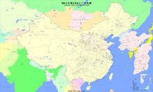 中國LNG工分布圖