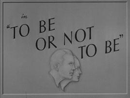 TO BE OR NOT TO BE[獨白]