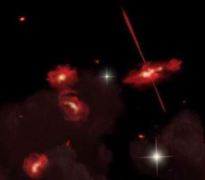 新發現的奇特超紅星系的藝術想像圖紫金山天文台供圖