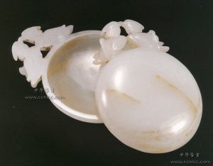 鴛鴦柄圓盒 鴛鴦柄圓盒