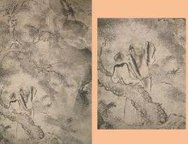 松下聽瀑圖軸 松下聽瀑圖軸