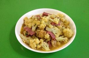 菜花炒麵筋 菜花炒麵筋