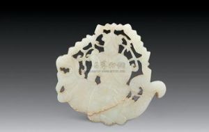 清白玉透雕人物牌 清白玉透雕人物牌