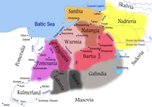 13世紀的普魯士部落圖。