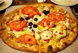 鹹蛋黃蝦仁比薩 鹹蛋黃蝦仁比薩