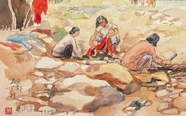 蕭淑芳京郊石廠村圖 蕭淑芳京郊石廠村圖