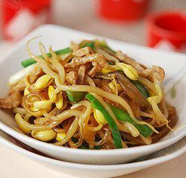 黃豆芽炒肉沫 黃豆芽炒肉沫