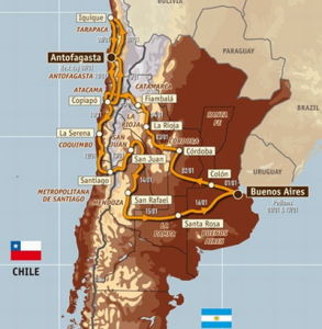 2010年達喀爾拉力賽路線圖