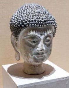 彩繪泥塑佛頭像 彩繪泥塑佛頭像