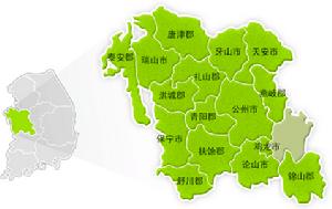 忠清南道行政區域