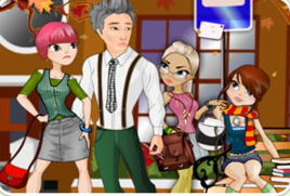 等車的一家人 等車的一家人